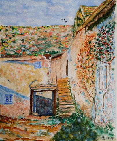 24x32 cm, Schmicke colours, on Canson Montval 300, Copy of Claude Monet