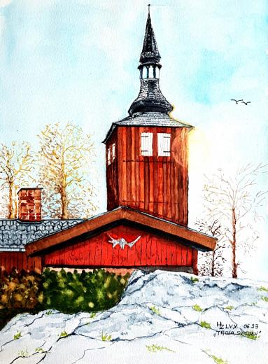 24 x 32 cm, "Trosa 4, Sweden"  on Canson Montval 300,